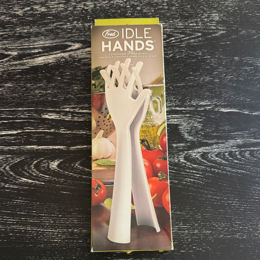 Idle Hands pair of salad servers/tongs by Fred